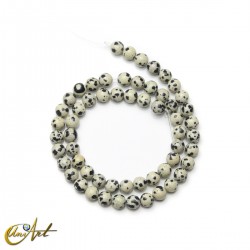 Dalmatian jasper – round natural beads - 6 mm