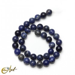 Dark sodalite round beads - 10 mm