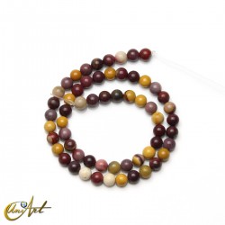 Mookaite jasper round beads - 6 mm