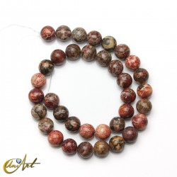 Cuentas de jaspe leopardo - 10 mm