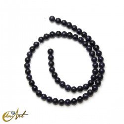 Blue goldstone round beads - 6 mm