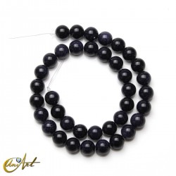 Cuentas de piedra oro azul - 10 mm