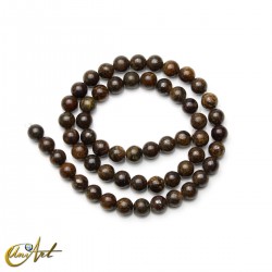 Bronzite round beads - 6 mm