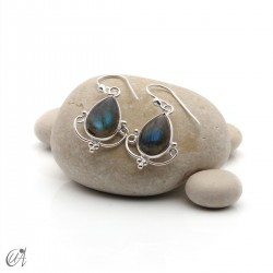 Silver and stones - Boheme earrings - Labradorite