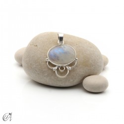 Colgante Nuit, plata con piedra natural - Piedra Luna