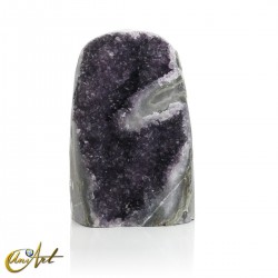 Polished amethyst druse