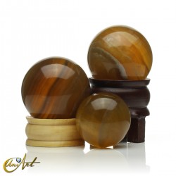 Natural honey fluorite sphere - 4.0 cm