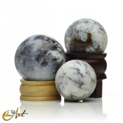 Dendritic opal sphere - 4.8 cm