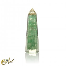 Orgonita formato punta, 8 cm - Fluorita Verde