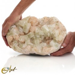 Green Apophyllite with Stilbite