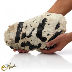 Black tourmaline on matrix