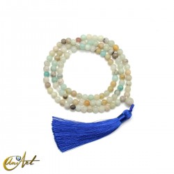 Natural amazonite mala beads - 6 mm