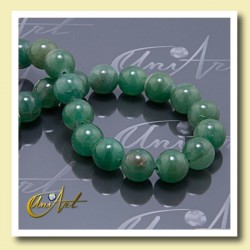 Tira de Aventurina verde,  bolas 12 mm - 12 mm