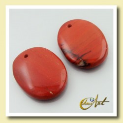 Gemstones pendant without metal - Red Jasper