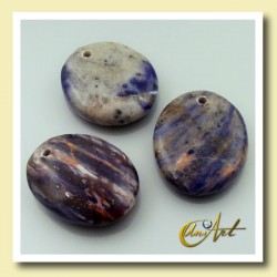 Gemstones pendant without metal - Sodalite
