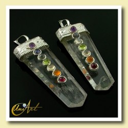 7 Chakras Pendant - Crystal Quartz