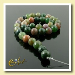 Indian Agate Bead - 10 mm Round faceted - 10 mm