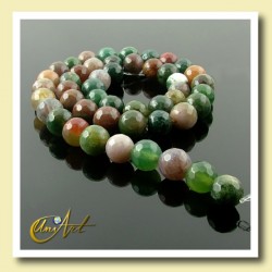 Indian Agate faceted Bead - 8 mm Round - 8 mm