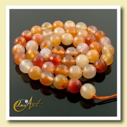 Carnelian Faceted beads - 8mm - 8 mm