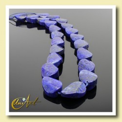 Lapis Lazuli - twisted oval beads