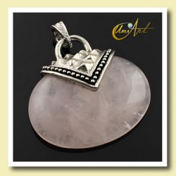 Mineral pendant esparta model - Rose Quartz
