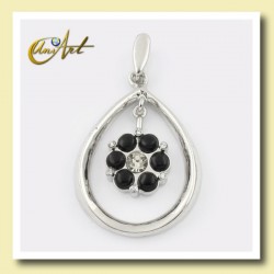 Colgante Doble con piedras - Ónix