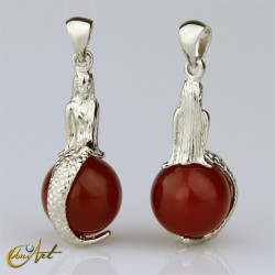 Mermaid pendant - Carnelian