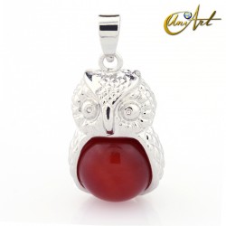 Owl Pendant - Carnelian