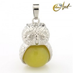 Owl Pendant - Limon Jade