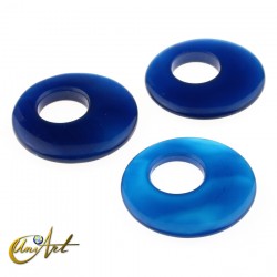 Colgante Donut 4 cm - Ágata Azul