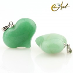 Colgante Corazón Modelo Valentín de piedra natural - Aventurina Verde