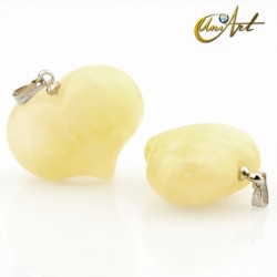 Colgante Corazón Modelo Valentín de piedra natural - Calcita Amarilla