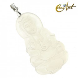 Diosa de la misericordia Kwan Yin - Ágata Blanca