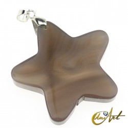 Star pendant of Natural Stone - Agate