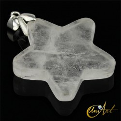 Colgante Estrella de Piedra Natural - Cristal de Roca