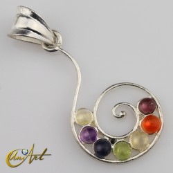 Colgante de los chakras, espiral
