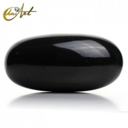 Shiva-lingam de obsidiana negra