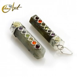 Pencil Point Pendant for the Chakras balance - Labradorite