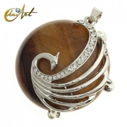 Fenghuang pendant (Chinese Phoenix) - Tiger Eye