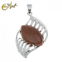 Crystals pendant sinuous model - Sand Stone