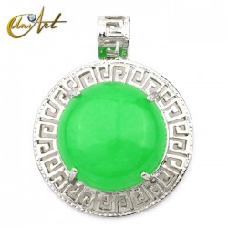 Natural stone pendant model Olympus - Green Jade 