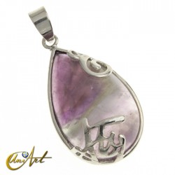 Colgante gota de minerales - Amatista
