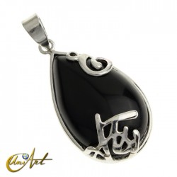Teardrop crystals pendant - Onyx