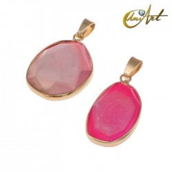 Colgante facetado ágata - Ágata Rosa