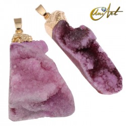 Agate druse pendant - Purple Agate