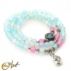 Pulsera 3 vueltas Pixiu - Dinero - Azul claro