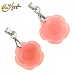 Colgante rosa de jade - pequeño