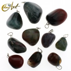 Colgantes de ágata - rodado - 10 unidades - Ágata India