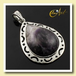 Drop Natural Stone Pendant Victoria Model - Amethyst