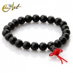 Pulsera tibetana - Mala - Ágata Negra